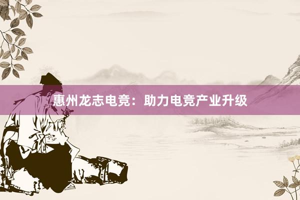 惠州龙志电竞：助力电竞产业升级
